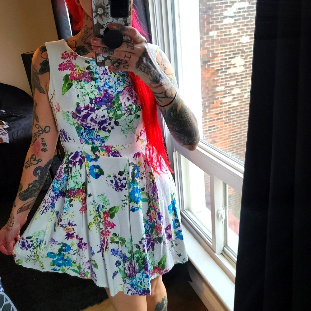 White flower dress